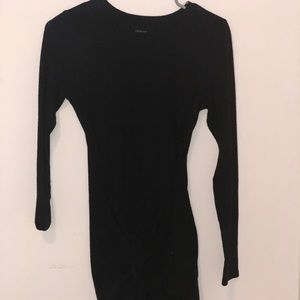 black sweater dress